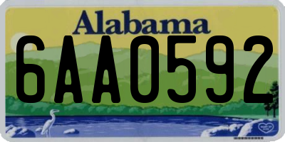 AL license plate 6AA0592