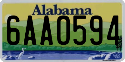 AL license plate 6AA0594
