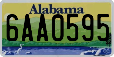 AL license plate 6AA0595