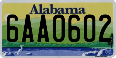 AL license plate 6AA0602