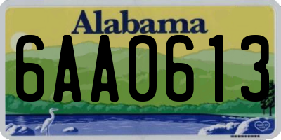 AL license plate 6AA0613