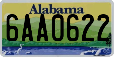 AL license plate 6AA0622