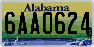 AL license plate 6AA0624