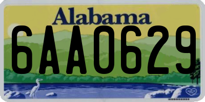 AL license plate 6AA0629