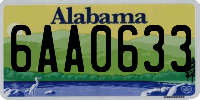 AL license plate 6AA0633