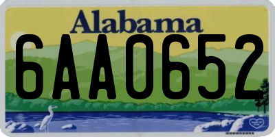 AL license plate 6AA0652