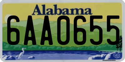 AL license plate 6AA0655