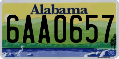 AL license plate 6AA0657