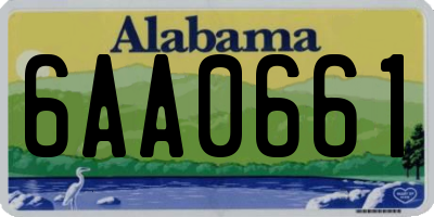 AL license plate 6AA0661