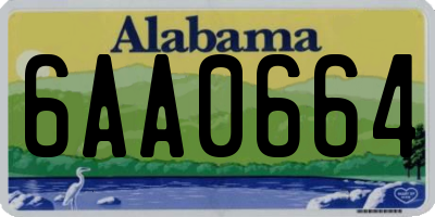 AL license plate 6AA0664