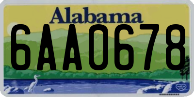 AL license plate 6AA0678