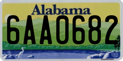 AL license plate 6AA0682