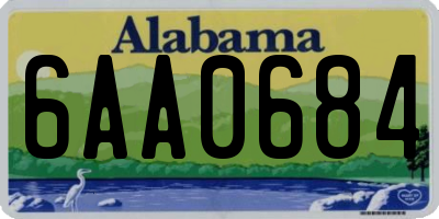 AL license plate 6AA0684
