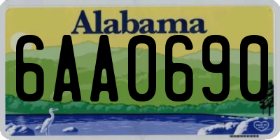 AL license plate 6AA0690
