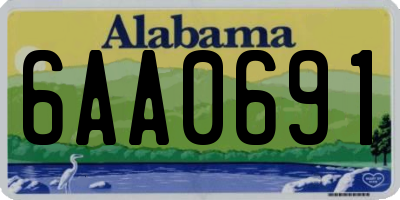 AL license plate 6AA0691