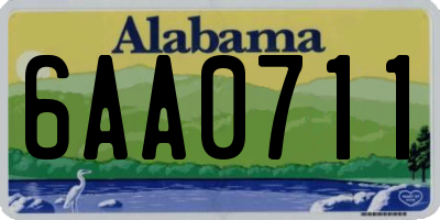 AL license plate 6AA0711