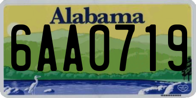 AL license plate 6AA0719