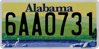AL license plate 6AA0731