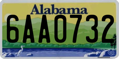AL license plate 6AA0732