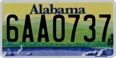 AL license plate 6AA0737