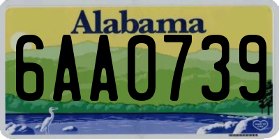 AL license plate 6AA0739