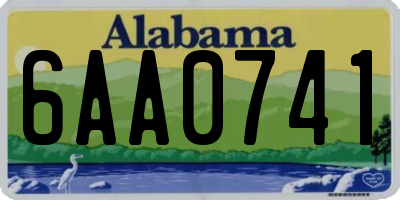 AL license plate 6AA0741