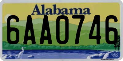 AL license plate 6AA0746