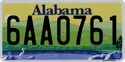 AL license plate 6AA0761