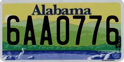 AL license plate 6AA0776