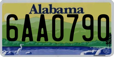 AL license plate 6AA0790
