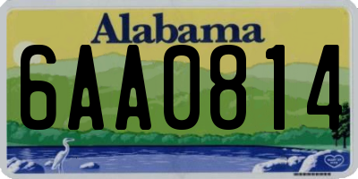 AL license plate 6AA0814
