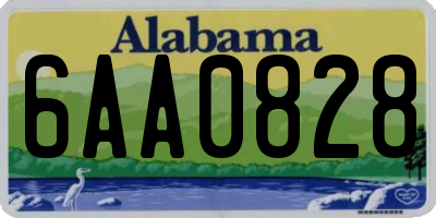 AL license plate 6AA0828