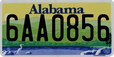 AL license plate 6AA0856