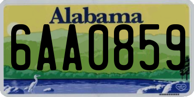 AL license plate 6AA0859