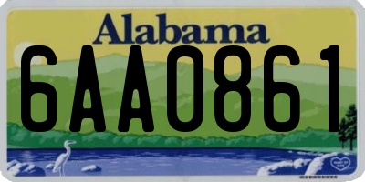 AL license plate 6AA0861