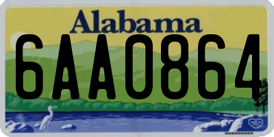AL license plate 6AA0864
