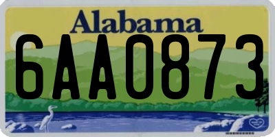 AL license plate 6AA0873