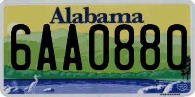 AL license plate 6AA0880