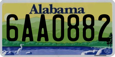 AL license plate 6AA0882