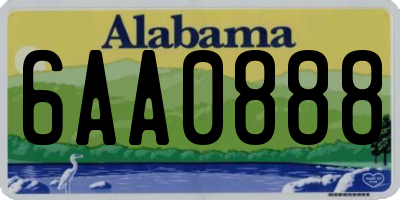 AL license plate 6AA0888