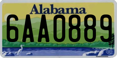 AL license plate 6AA0889