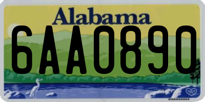 AL license plate 6AA0890