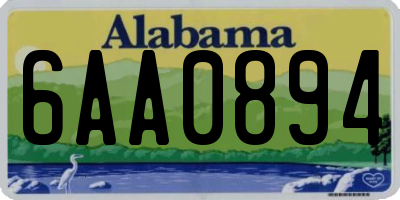 AL license plate 6AA0894