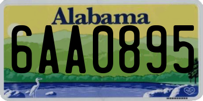 AL license plate 6AA0895
