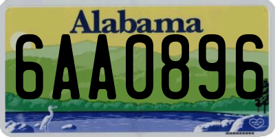 AL license plate 6AA0896