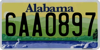 AL license plate 6AA0897