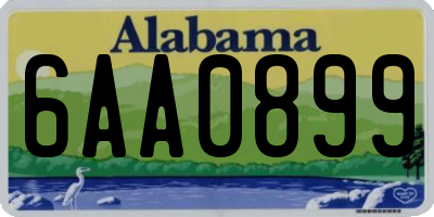 AL license plate 6AA0899