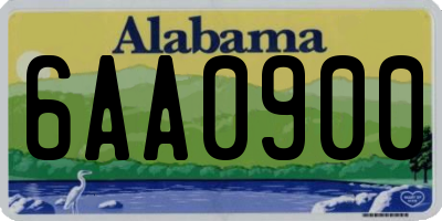AL license plate 6AA0900