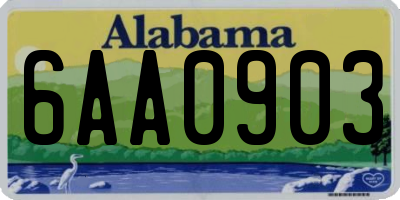 AL license plate 6AA0903