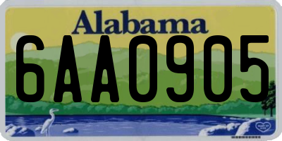 AL license plate 6AA0905